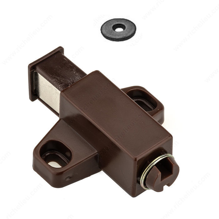 Single Automatic Magnetic Latch, Automatic opening, Color/Finish Brown, Features With Plate and Screws PRO-PACK 5
