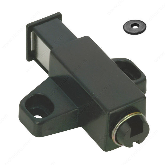 Single Automatic Magnetic Latch, Automatic opening, Color/Finish Black, Features With Plate and Screws PRO-PACK 5
