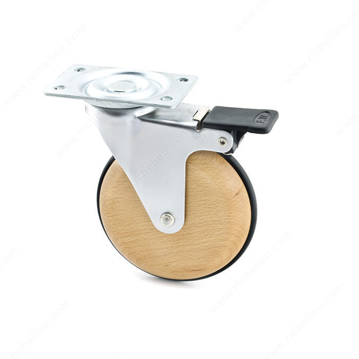 Single Wheel Design Caster, Fastening Type Swivel with Brake
