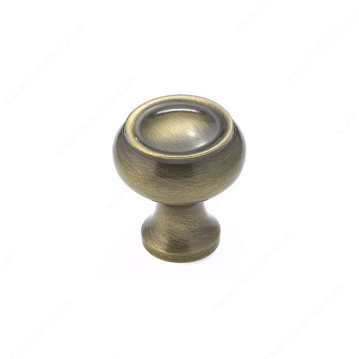 Traditional Metal Knob - 5120, Finish Antique English
