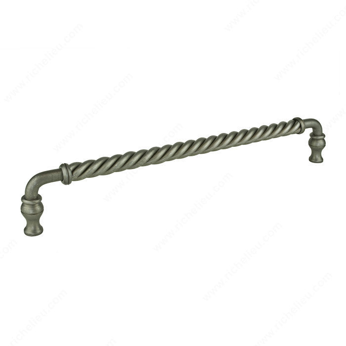 Traditional Metal Pull - 5121, Center to Center 12 in, Finish Antique Iron