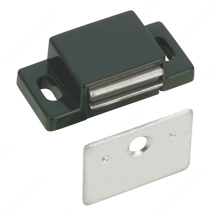 Magnetic Catch, Color/Finish Black, Features With Plate and Screws PRO-PACK 10