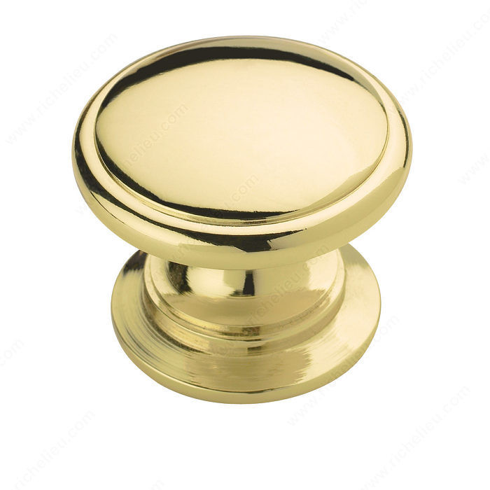 Allison Zinc Knob - 53012, Finish Polished Brass PRO-PACK 5