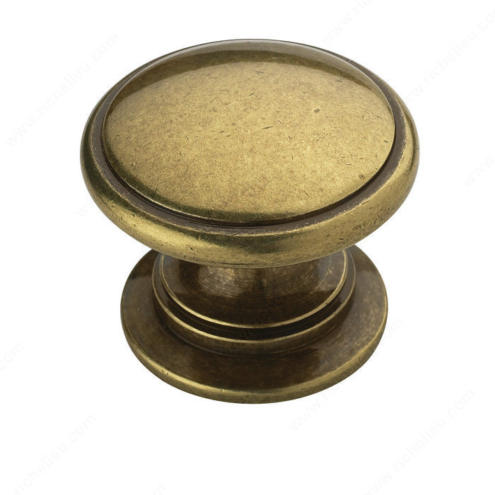 Allison Zinc Knob - 53012, Finish Burnished Brass PRO-PACK 5