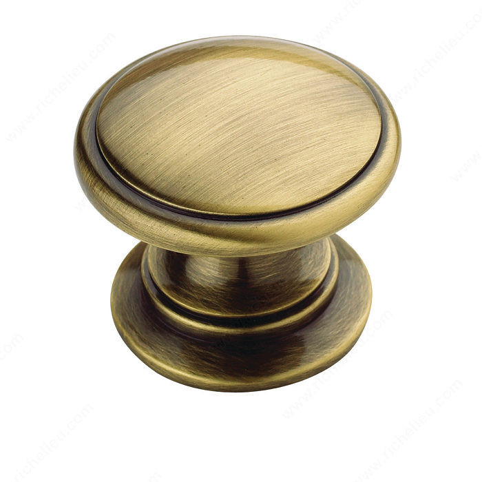 Allison Zinc Knob - 53012, Finish Elegant Brass PRO-PACK 5