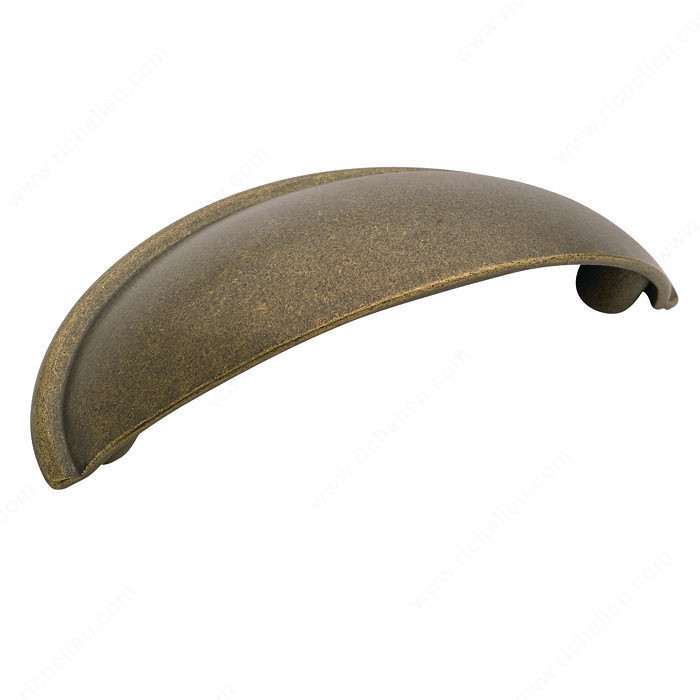 Traditional Zinc Edge Pull - 5301, Finish Rustic Brass PRO-PACK 2