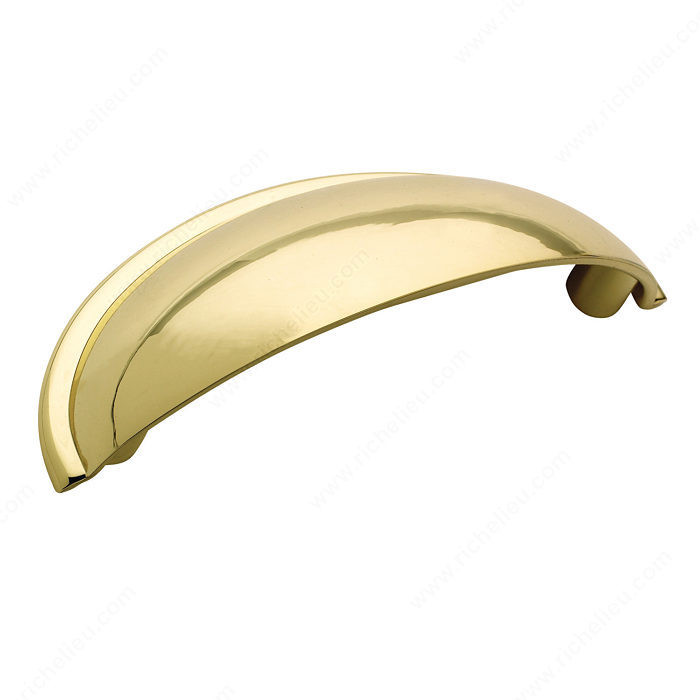 Traditional Zinc Edge Pull - 5301, Finish Polished Brass PRO-PACK 2