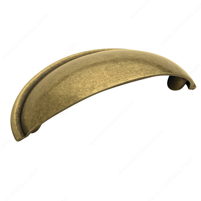 Traditional Zinc Edge Pull - 5301, Finish Burnished Brass PRO-PACK 3