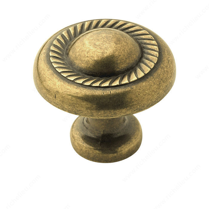 Allison Zinc Knob - 53022, Finish Burnished Brass PRO-PACK 3