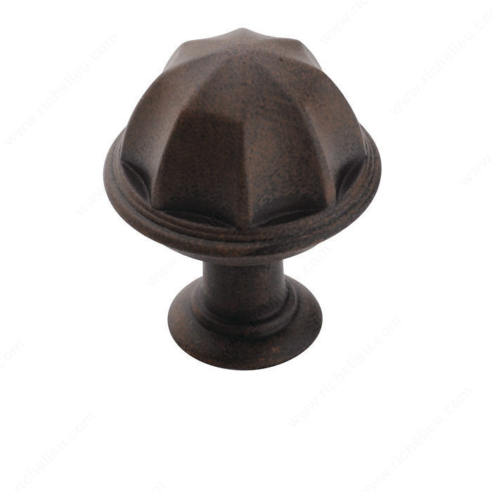 Eclectic Zinc Knob - 53035, Finish Antique Rust