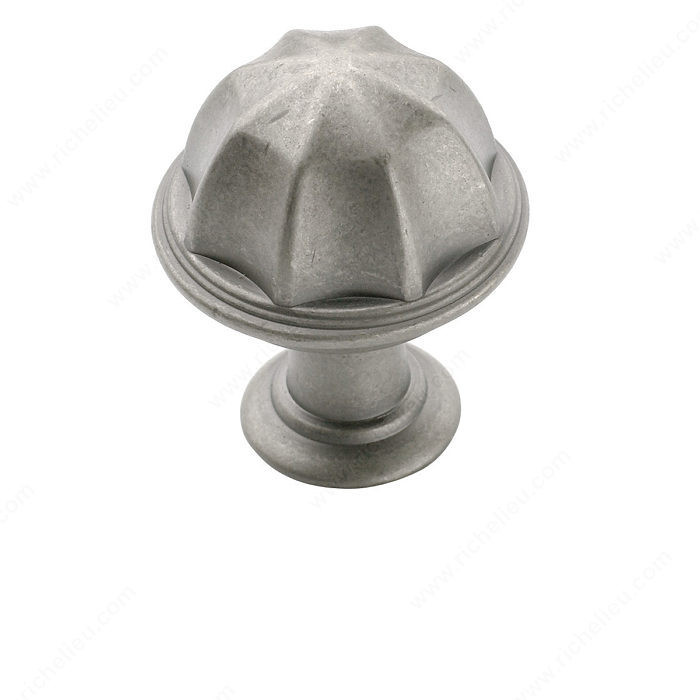 Eclectic Zinc Knob - 53035, Finish Weathered Nickel