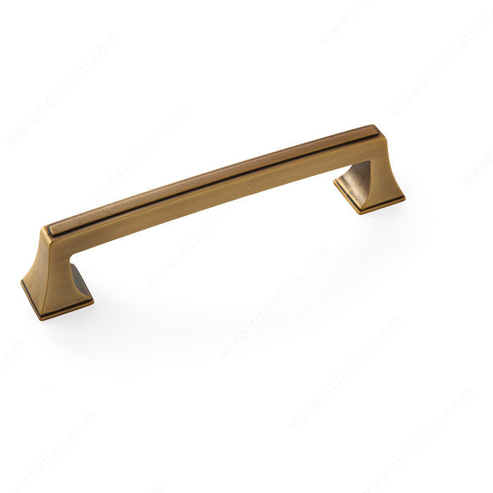 Traditional Zinc Pull - 53530, Center to Center 128 mm, Finish Gilded Bronze, Material Zinc