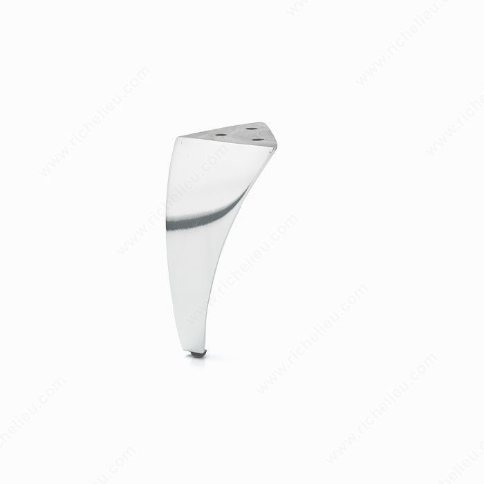 100 mm (4'') - Aluminum Furniture Leg - 56001, Screw- in leg, Finish Polished Aluminum