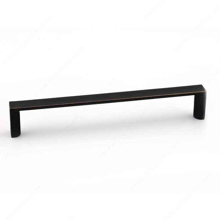 Contemporary Metal Pull - 5632, Center to Center 160 mm, Finish Brushed Oil-Rubbed Bronze, Projection - Overall Dimensions 22.5 mm PRO-PACK 3