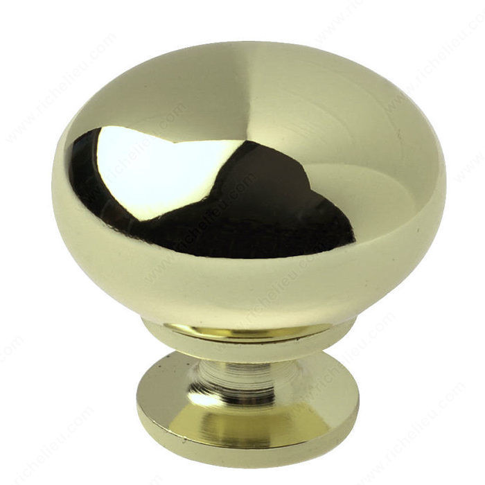 Contemporary Metal Knob - 5923, Finish Brass, Screw/Nail 8/32 (Included) PRO-PACK 5