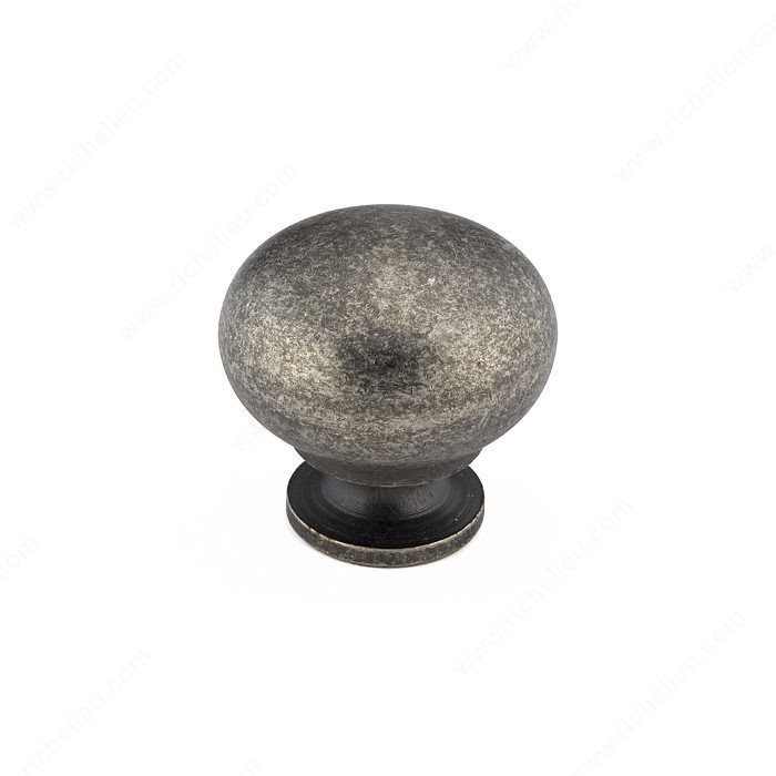 Contemporary Metal Knob - 5923, Finish Pewter, Screw/Nail 8/32 (Included) PRO-PACK 5