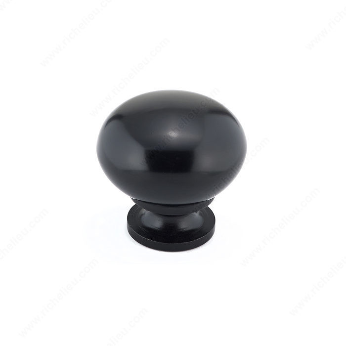 Contemporary Metal Knob - 5923, Finish Satin Black, Screw/Nail 8/32 (Included) PRO-PACK 5