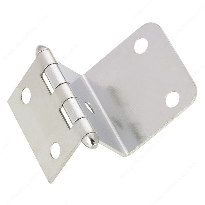 Classic Metal Hinge - 5988, Flush wrap hinge, without spring, for 3/4" door., Finish Chrome