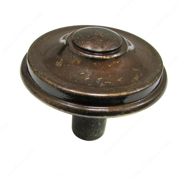 Transitional Brass Knob - 6134, Finish Shiny Spotted Bronze