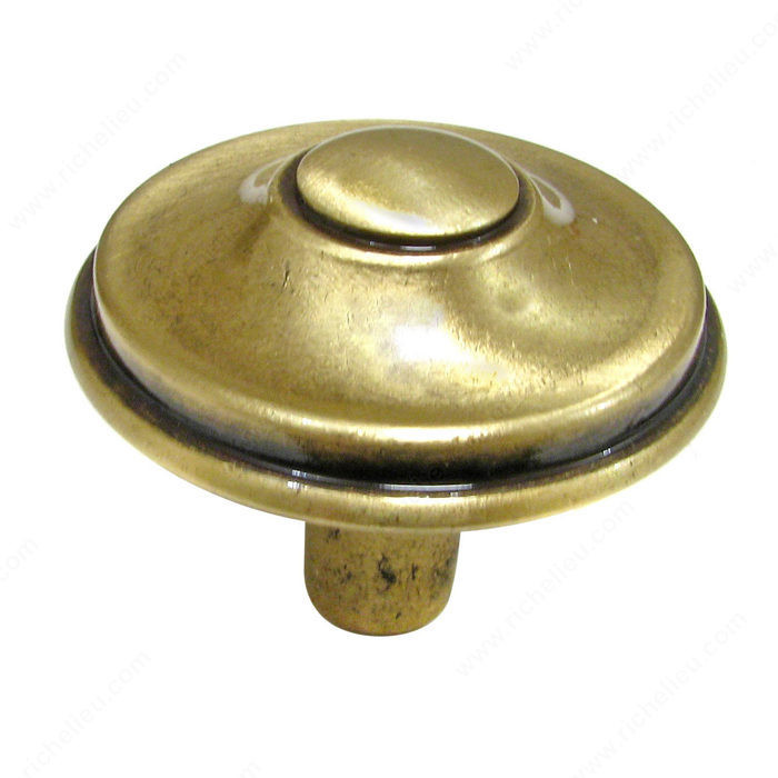 Transitional Brass Knob - 6134, Finish Floral Brass