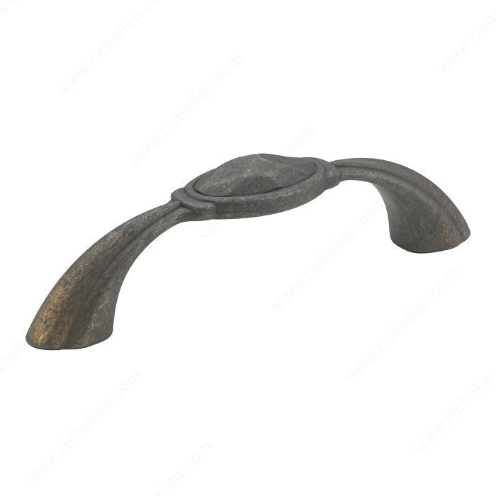 Traditional Metal Pull - 6165, Finish Spotted Bronze, Screw/Nail M4 (Included)