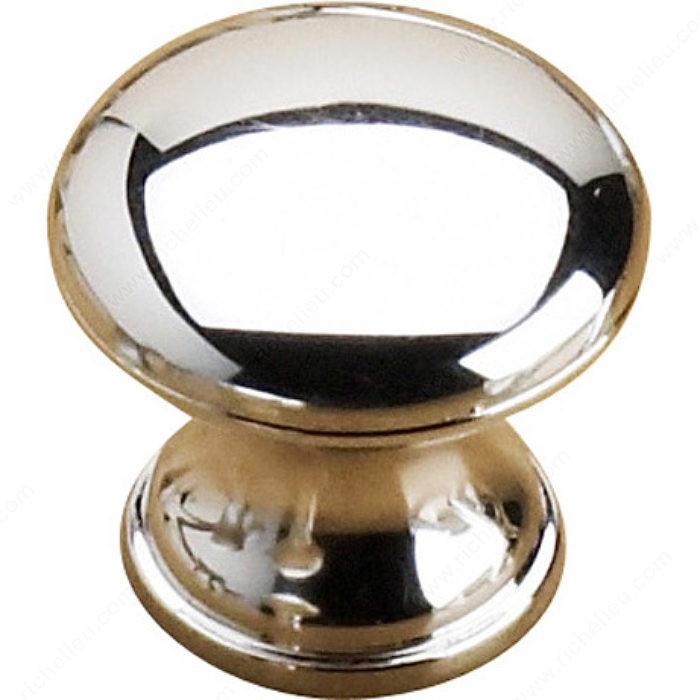 Plastic Knob - 62430, Finish Chrome PRO-PACK 10