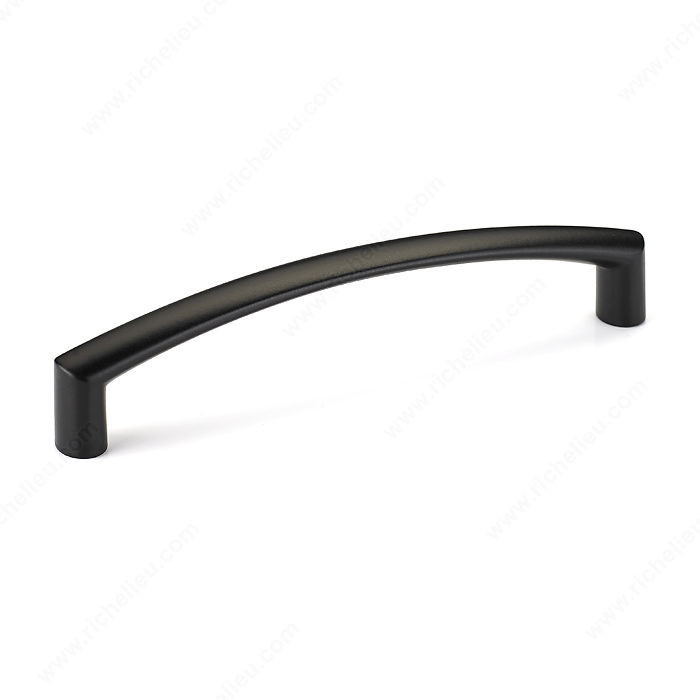 Contemporary Metal Pull - 6500, Finish Matte Black, Screw/Nail 8/32 (Included) PRO-PACK 2