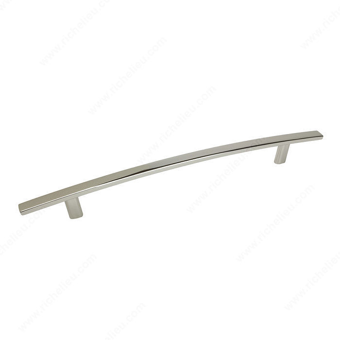 Transitional Metal Pull - 650, Center to Center 192 mm, Finish Polished Nickel, Projection - Overall Dimensions 32 mm