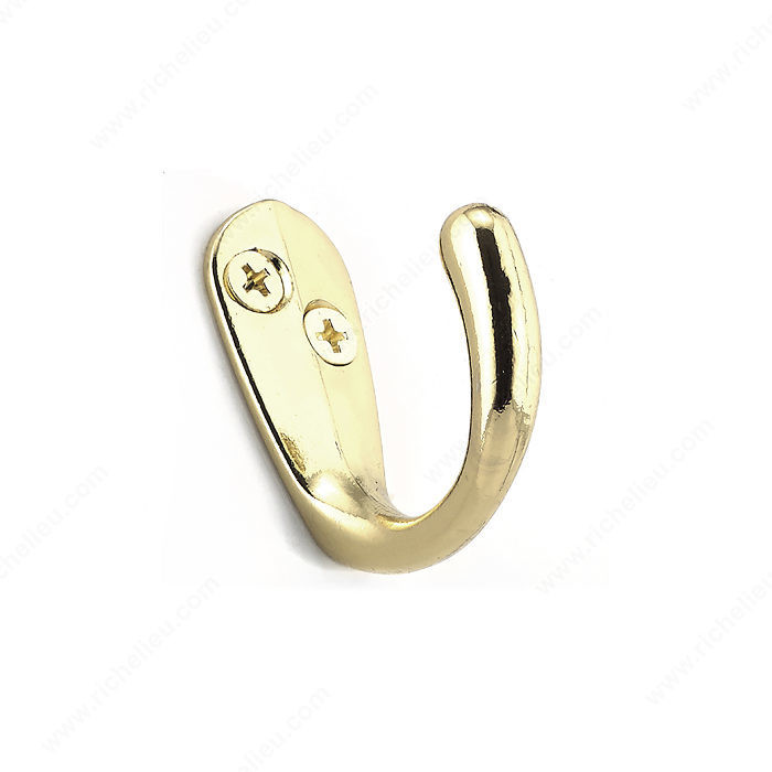 Utility Metal hook - 6506, Finish Brass PRO-PACK 5
