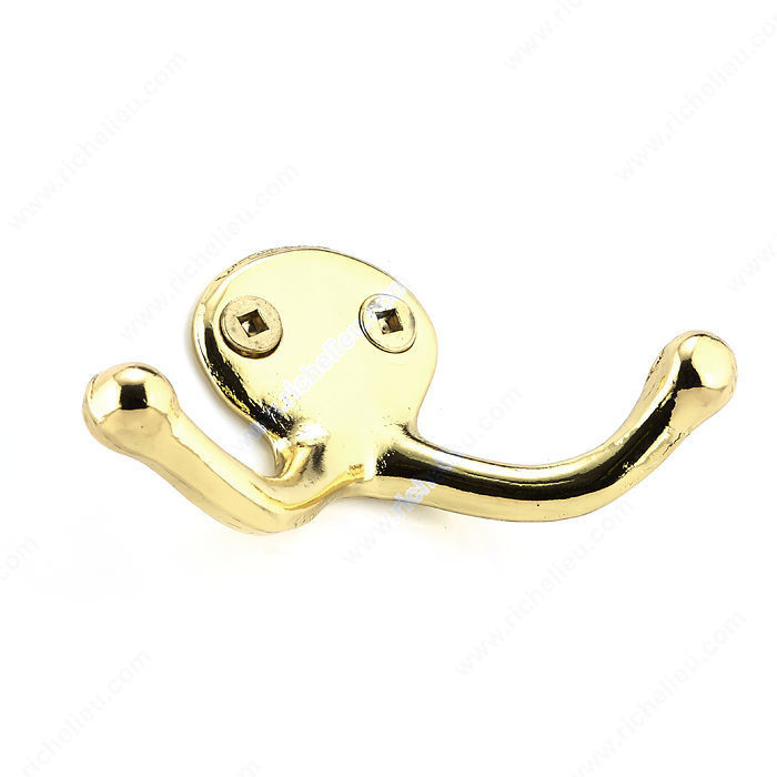 Utility Metal Hook - 6508, Finish Brass PRO-PACK 5