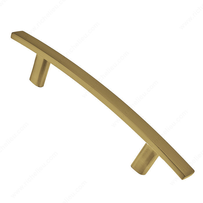 Transitional Metal Pull - 650, Center to Center 96 mm, Finish Satin Brass, Projection - Overall Dimensions 29 mm PRO-PACK 2