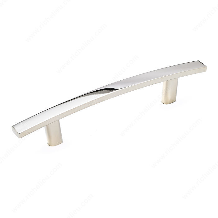 Transitional Metal Pull - 650, Center to Center 96 mm, Finish Polished Nickel, Projection - Overall Dimensions 29 mm PRO-PACK 2