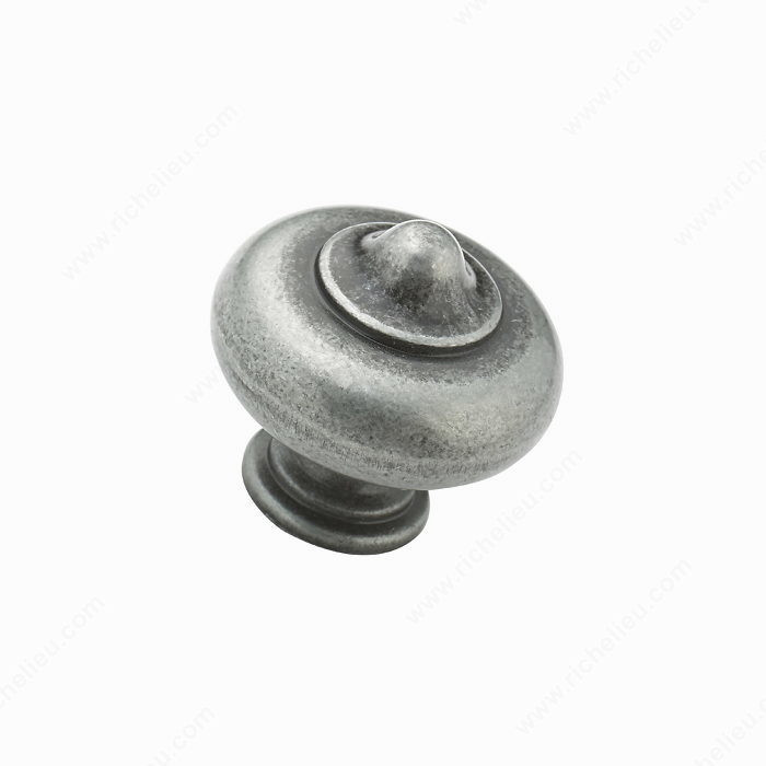 Traditional Metal Knob - 670B, Finish Natural Iron PRO-PACK 2