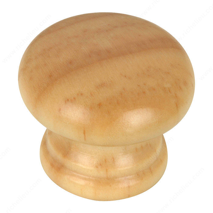 Eclectic Wood Knob - 703, Finish Finished Pine PRO-PACK 3