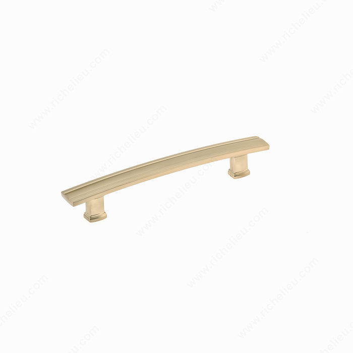 Transitional Metal Pull - 7070, Center to Center 128 mm, Finish Champagne Bronze, Projection - Overall Dimensions 30 mm
