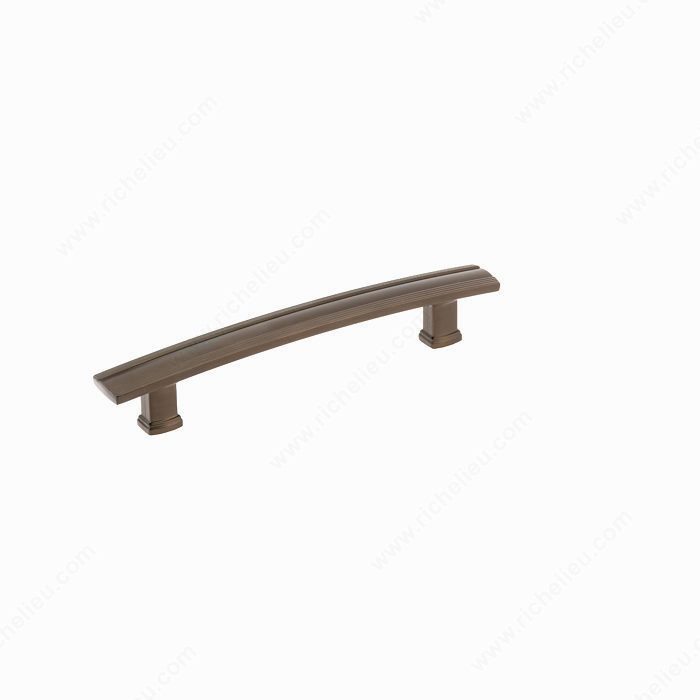 Transitional Metal Pull - 7070, Center to Center 128 mm, Finish Honey Bronze, Projection - Overall Dimensions 30 mm