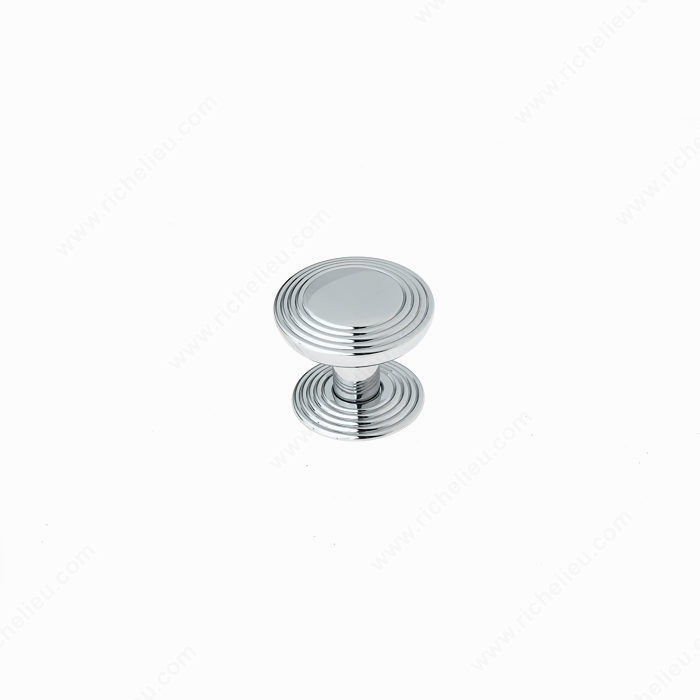 Transitional Metal Knob - 7070, Finish Chrome, Diameter - Overall Dimensions 32 mm, Projection - Overall Dimensions 27 mm PRO-PACK 3