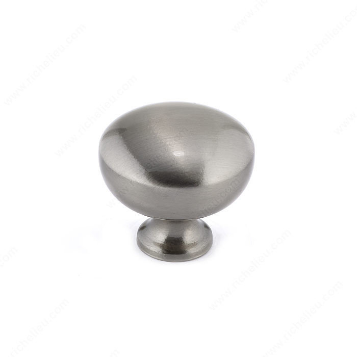 Traditional Metal Knob - 7091, Finish Brushed Nickel PRO-PACK 2