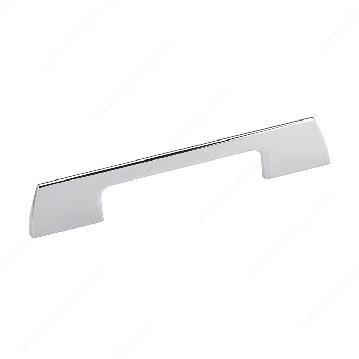 Contemporary Metal Pull - 7125, Center to Center 128 mm, Finish Chrome, Length - Overall Dimensions 194 mm