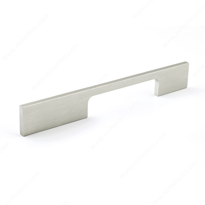 Contemporary Metal and Aluminum Pull - 720, Center to Center 128 mm, Finish Brushed Nickel, Length - Overall Dimensions 192 mm PRO-PACK 2