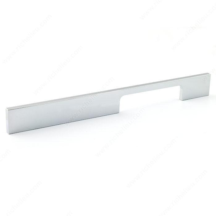 Contemporary Metal and Aluminum Pull - 720, Center to Center 192 mm, Finish Chrome, Length - Overall Dimensions 253 mm