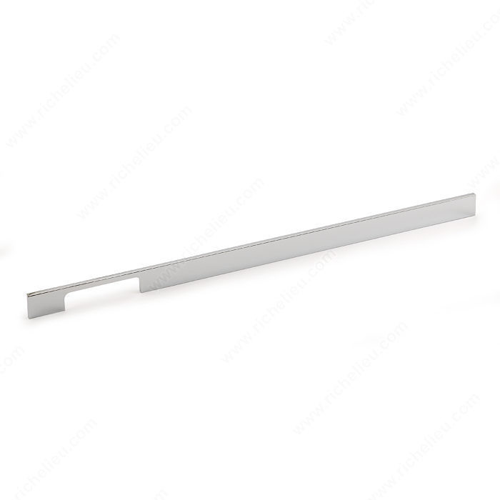 Contemporary Metal and Aluminum Pull - 720, Center to Center 480 mm, Finish Chrome, Length - Overall Dimensions 544 mm