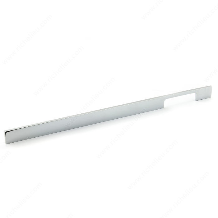 Contemporary Metal and Aluminum Pull - 720, Center to Center 544 mm, Finish Chrome, Length - Overall Dimensions 608 mm