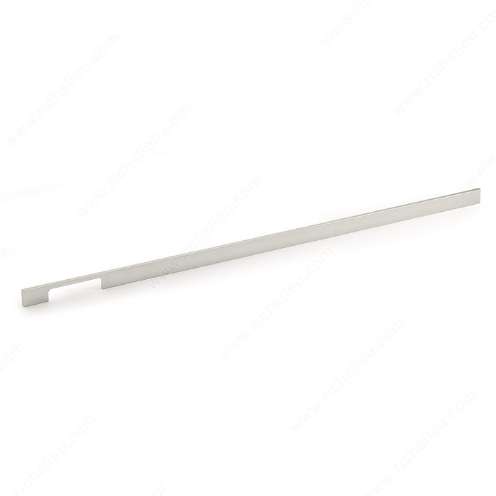 Contemporary Metal and Aluminum Pull - 720, Center to Center 768 mm, Finish Brushed Nickel, Length - Overall Dimensions 832 mm