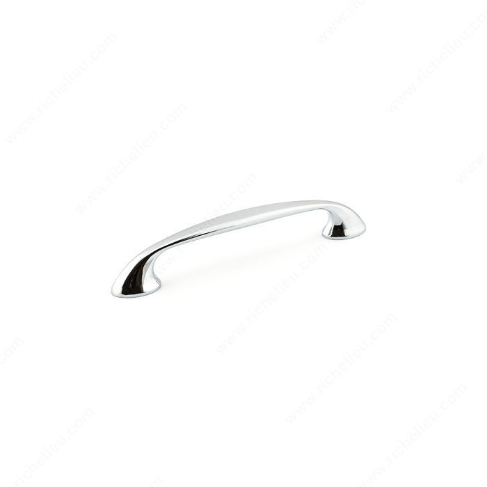 Transitional Metal Pull - 7226, Center to Center 128 mm, Finish Chrome, Projection - Overall Dimensions 27 mm