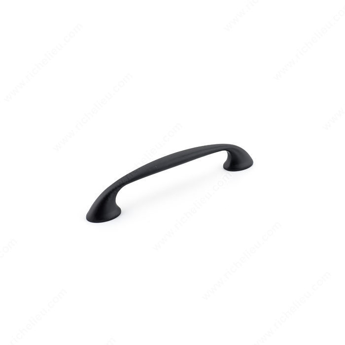 Transitional Metal Pull - 7226, Center to Center 128 mm, Finish Matte Black, Projection - Overall Dimensions 27 mm