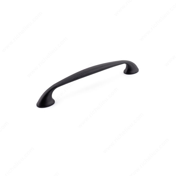 Transitional Metal Pull - 7226, Center to Center 160 mm, Finish Matte Black, Projection - Overall Dimensions 29 mm
