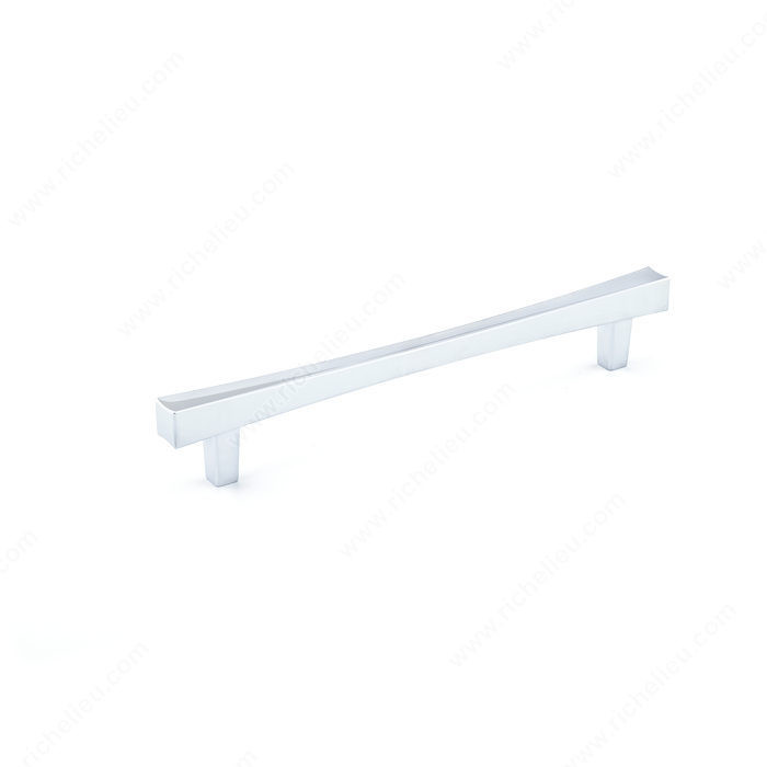Transitional Metal Pull - 7227, Center to Center 160 mm, Finish Chrome, Length - Overall Dimensions 200 mm