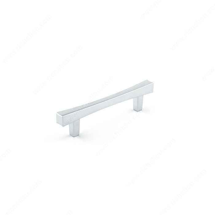 Transitional Metal Pull - 7227, Center to Center 96 mm, Finish Chrome, Length - Overall Dimensions 136 mm