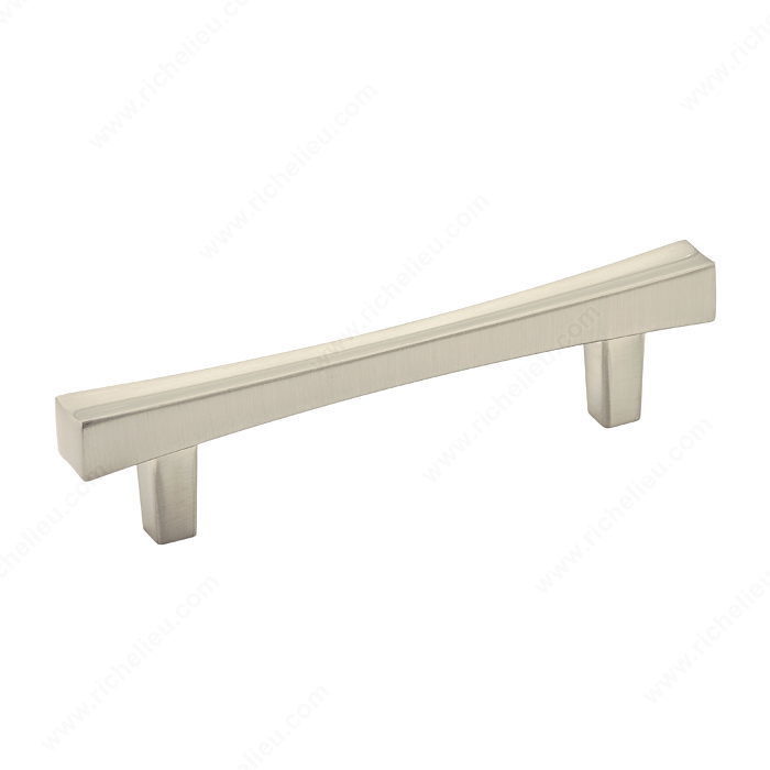 Transitional Metal Pull - 7227, Center to Center 96 mm, Finish Brushed Nickel, Length - Overall Dimensions 136 mm